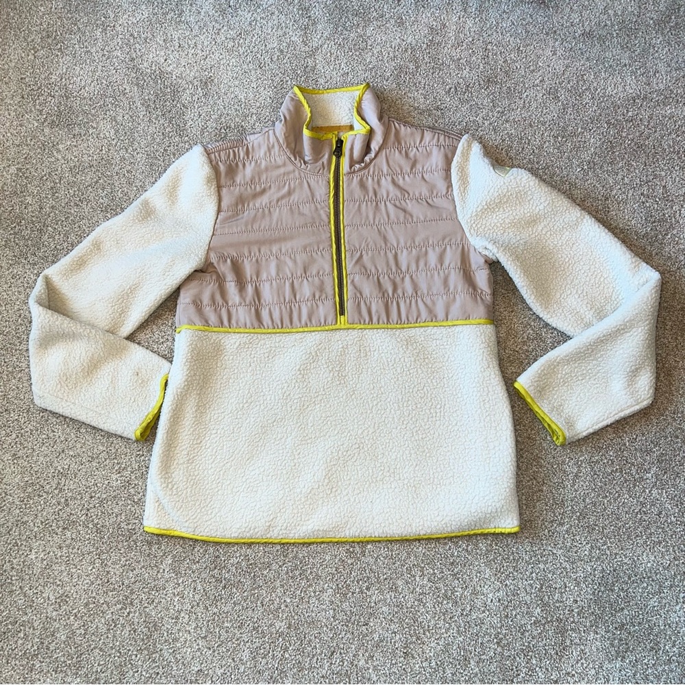 Faherty Beige and White Utility Jacket